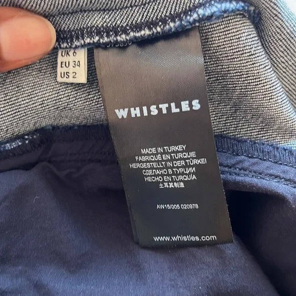 Whistles Women’s A-line Denim Mini Dress Size 2 Blue - Picture 8 of 9